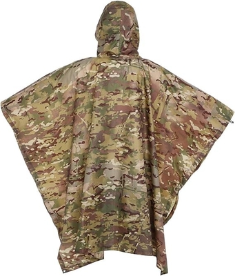 Camouflage Military Ripstop Ponchos 100% Polyester Outdoor Hiking