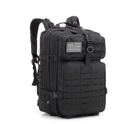 Oxford Black Tactical assault backpack 45L Molle System With Heavy Duty Zipper