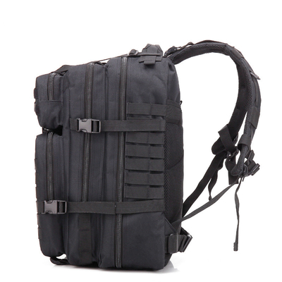 Oxford Black Tactical assault backpack 45L Molle System With Heavy Duty Zipper