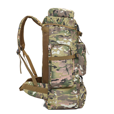75L Adjustable Woodland Camo Tactical Backpack High Density CE ISO