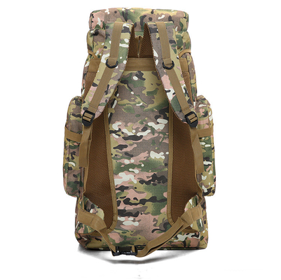 75L Adjustable Woodland Camo Tactical Backpack High Density CE ISO