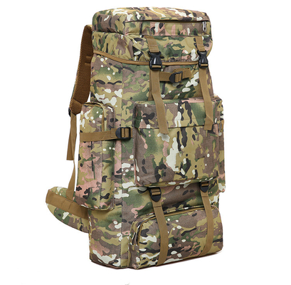 75L Adjustable Woodland Camo Tactical Backpack High Density CE ISO