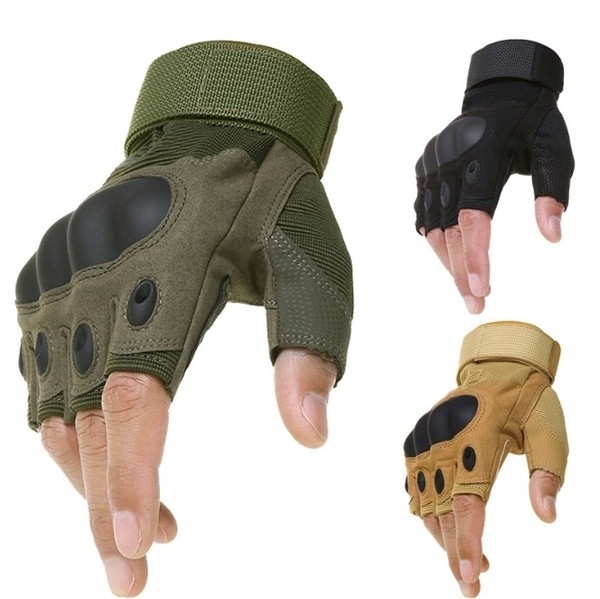 OEM Fingerless Hard Knuckle  Outdoor Tactical Gear Gloves Fingerless